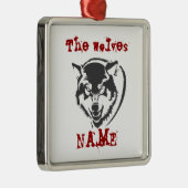 Wolf-Keramik Ornament Aus Metall (Rechts)