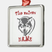 Wolf-Keramik Ornament Aus Metall (Links)