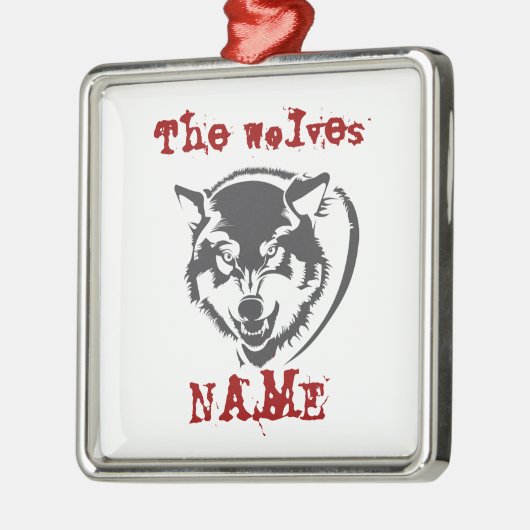 Wolf-Keramik Ornament Aus Metall (Links)