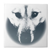 Wolf Keramik Tile Wolf Pup Schlittenhunde Decke Fliese (Vorderseite)