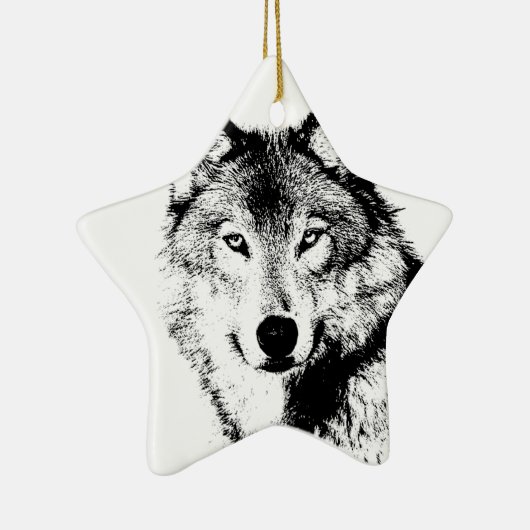 Wolf Keramikornament (Rechts)