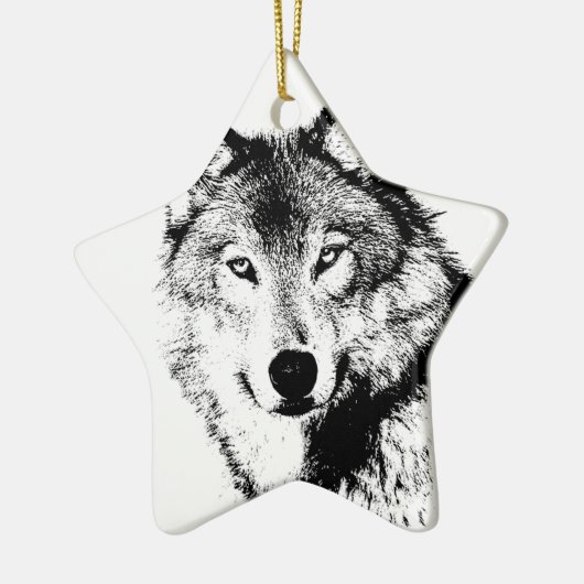 Wolf Keramikornament (Links)