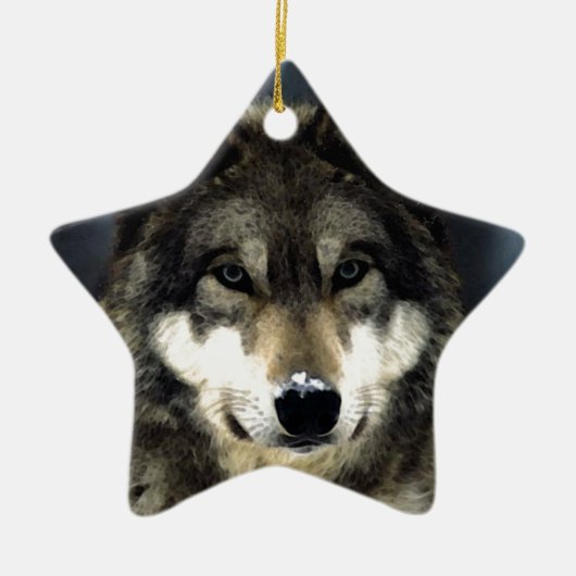Wolf Keramikornament (Vorne)
