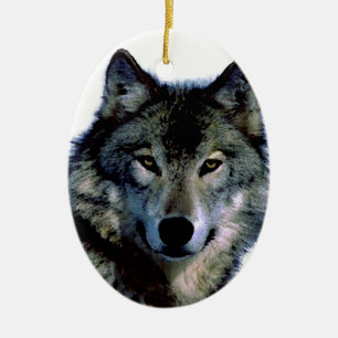Wolf Keramikornament