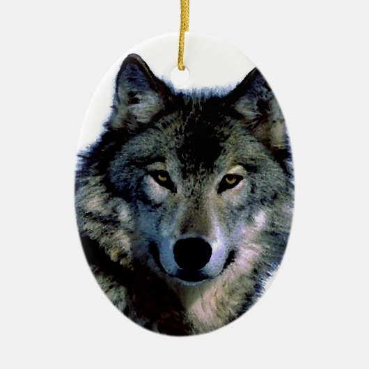 Wolf Keramikornament (Vorne)