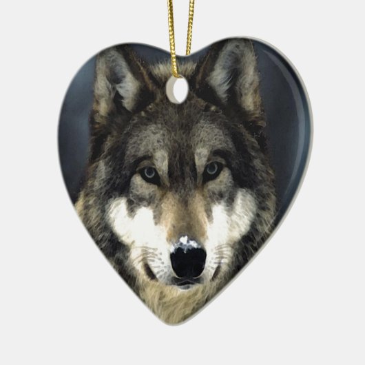 Wolf Keramikornament (Links)