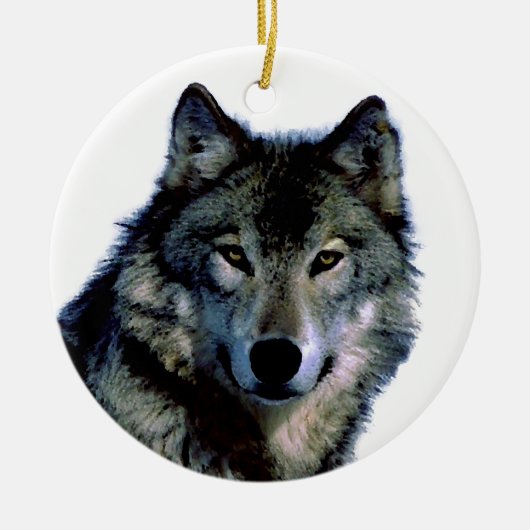Wolf Keramikornament (Vorne)
