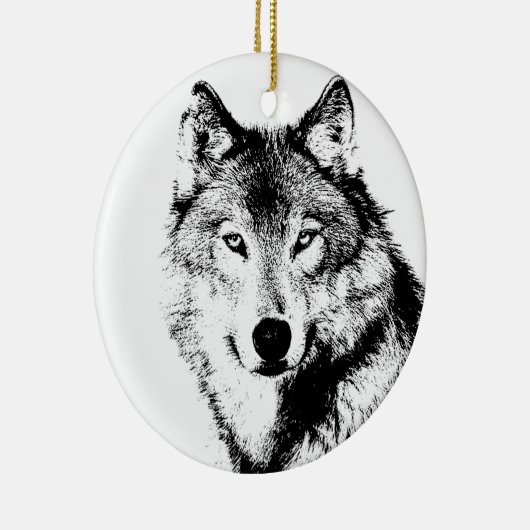 Wolf Keramikornament (Rechts)