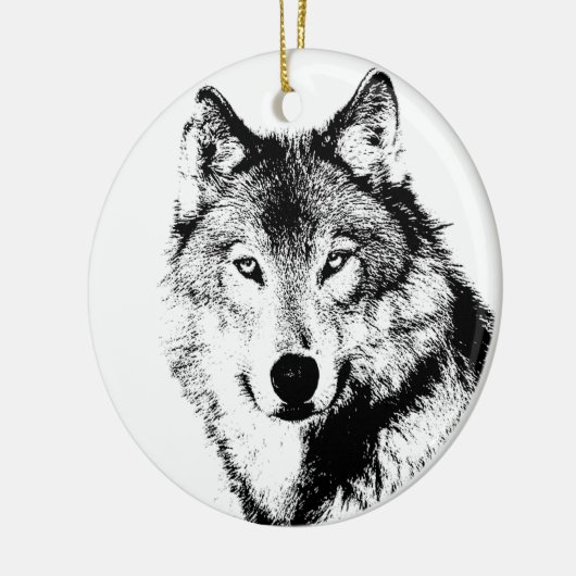 Wolf Keramikornament (Links)