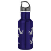 Wolf Kids Wolves Wasserflasche mit Namen (Rückseite)