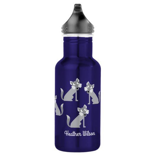 Wolf Kids Wolves Wasserflasche mit Namen (Rechts)