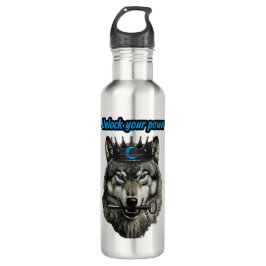wolf king unlock your power edelstahlflasche