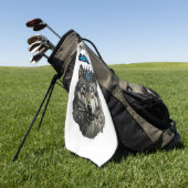 wolf king unlock your power golfhandtuch (Gras)