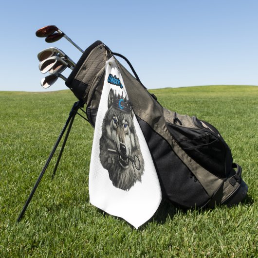 wolf king unlock your power golfhandtuch (Gras)