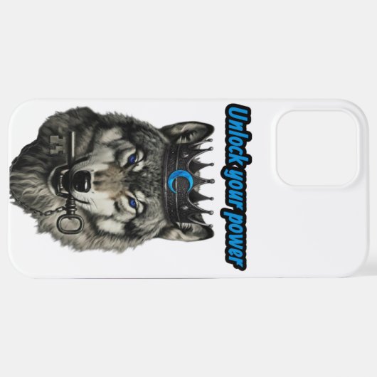 wolf king unlock your power iPhone hülle (Hinten horizontal)