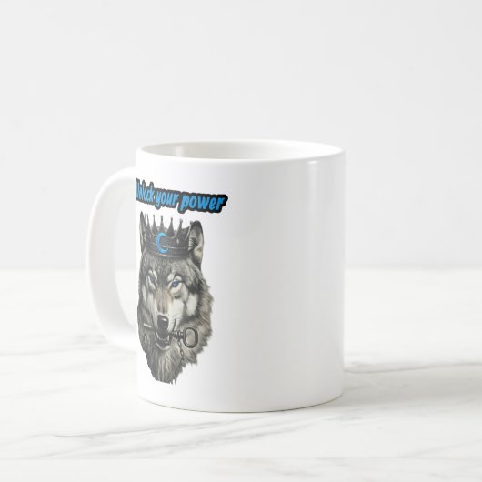 wolf king unlock your power kaffeetasse (Vorderseite Links)