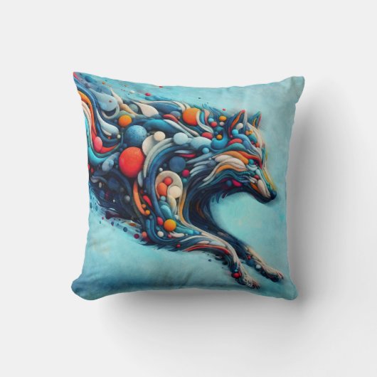 Wolf Kissen (Vorderseite)