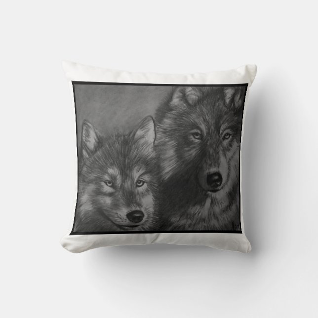 Wolf-Kissen Kissen (Vorderseite)