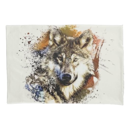 Wolf Kissenbezug (Vorderseite)