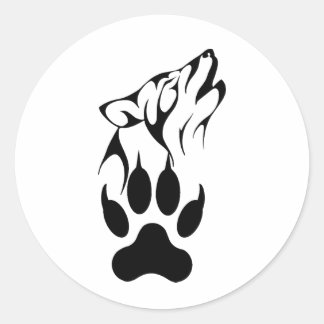 Wolf-Klassikprodukt Runder Aufkleber