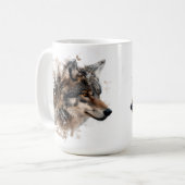 Wolf-Klassische Tasse (Vorderseite Links)