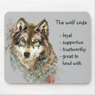 Wolf-Kodex, Wolfen Tierwelt Mousepad