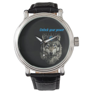 Wolf König, entfalte deine Macht Armbanduhr
