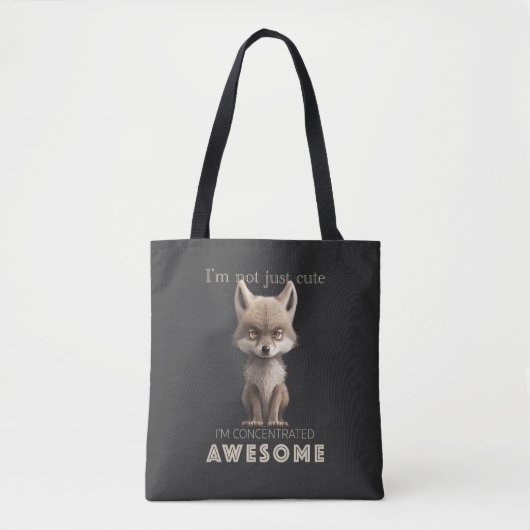 Wolf konzentrierte Phantastische Niedlich Adorable Tasche (Vorderseite)