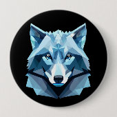 Wolf-Kopf Button (Vorderseite)