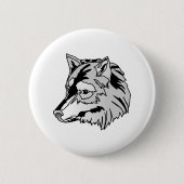 Wolf-Kopf Button (Vorderseite)