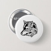 Wolf-Kopf Button (Vorne & Hinten)