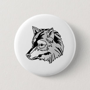 Wolf-Kopf Button