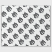 Wolf-Kopf Geschenkpapier (Flach)