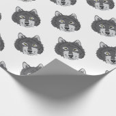 Wolf-Kopf Geschenkpapier (Ecke)