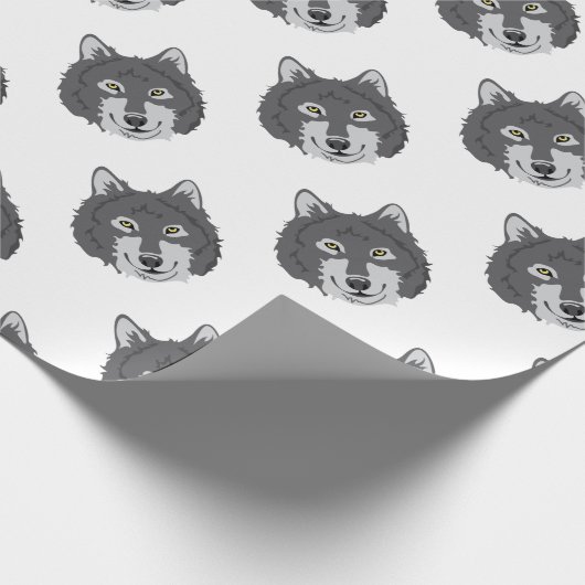 Wolf-Kopf Geschenkpapier (Ecke)