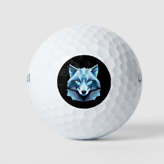Wolf-Kopf Golfball (Vorderseite)