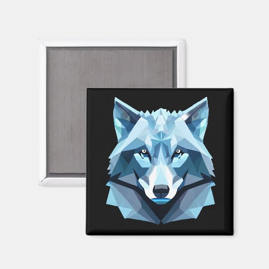 Wolf-Kopf Magnet (Vorderseite/Rückseite)