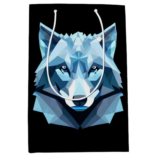 Wolf-Kopf Mittlere Geschenktüte (Vorderseite)