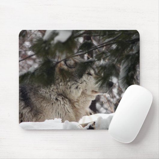 Wolf-Kopf Mousepad (Mit Mouse)