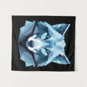 Wolf-Kopf Wandteppich (Vorderseite (Horizontal))