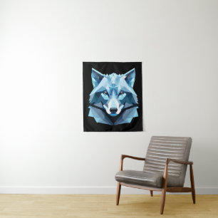 Wolf-Kopf Wandteppich