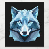 Wolf-Kopf Weinetikett (Einzelnes Label)