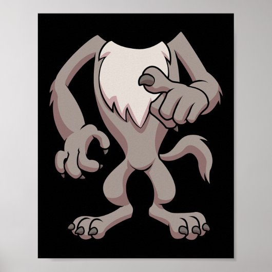 Wolf-Kostüm zu Halloween Werewolf Tiercosplay Poster (Vorne)