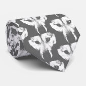 Wolf Krawatte Wildlife Krawatte Wolf Dog Pup Krawa (Gerollt)