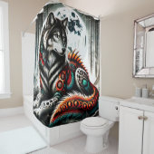 Wolf-Kreatur Duschvorhang (Beispiel)