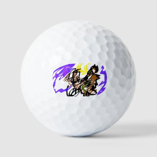 Wolf kühle Freude Golfball (Vorderseite)
