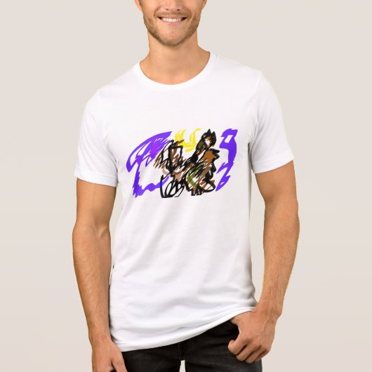 Wolf kühle Freude Tri-Blend Shirt (Vorderseite)
