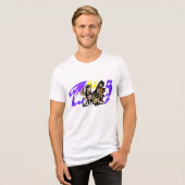 Wolf kühle Freude Tri-Blend Shirt (Vorderseite voll)