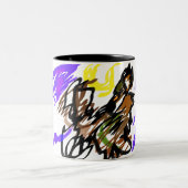 Wolf kühle Freude Zweifarbige Tasse (Mittel)