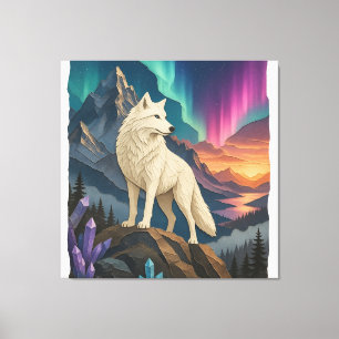 Wolf-Kunst auf Leinwand-Wandbild Leinwanddruck
